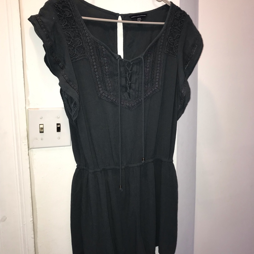 American eagle bohemian chic dark blue romper - Picture 2 of 8